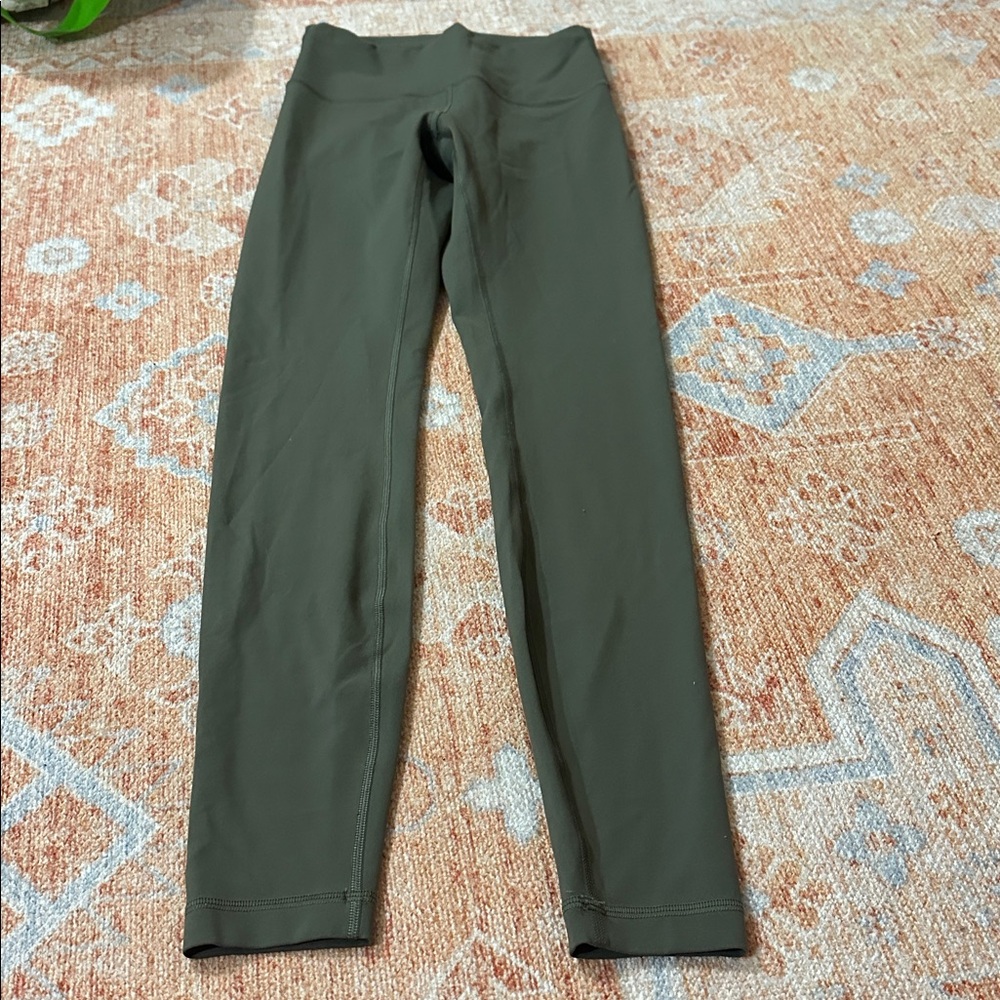 Lululemon Wunder Train High-Rise Tight 28" Army Green W5DJ0S size 6 - Picture 3 of 9